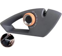 Unyqoos® : Affûteur manuel 5-en-1 – multifonctionnel pour couteaux et ciseaux (y compris les couteaux à pain), 5 fentes d'affûtage, carbure de tungstène/céramique/diamant, manche ergonomique antidérap