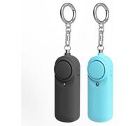 Unyqoos® Alarme personnelle 130 dB – Porte-clés LED compact avec système de déclenchement par tirette, sirène puissante, inclut les piles