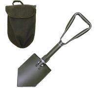 Unyqoos® : Bêche démontable de 58 cm, lame de 21 x 14,5 cm – lame en acier robuste, système de verrouillage rotatif et manche à ressort, sac de transport inclus
