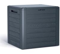 Unyqoos® : Boîte de rangement étanche de 140 litres pour l'extérieur – Grande boîte de rangement pour l'extérieur avec fonction assise, résistante aux UV et à la pluie, montage facile sans outils grâc
