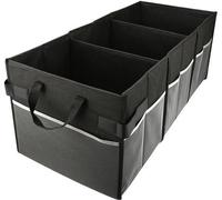 Unyqoos® : Boîte de rangement pliable et stable – 3 compartiments, noire, 78 x 35 x 32 cm, idéale pour les vêtements, les livres, les produits de beauté et les jouets