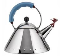Unyqoos® Bouilloire bleu clair – Bouilloire avec poignée ergonomique, bec en forme d'oiseau et fond en acier inoxydable magnétique, compatible avec les plaques à induction, au gaz et électriques