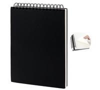 Unyqoos® – Carnet de croquis A4 – Papier sans acide, reliure spirale, couverture rigide, 120 pages, perforé, couleur beige, idéal pour l'aquarelle et les crayons