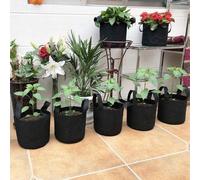 Unyqoos® : Coffret de 12 sacs de plantation respirants en feutre, avec poignées et étiquettes – Sacs de plantation avec drainage au fond, idéaux pour les légumes, les fleurs, les balcons et les jardin