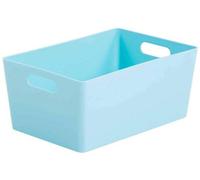 Unyqoos® : Coffret de rangement rectangulaire compact, ensemble de 6, dimensions 25 x 17 x 11 cm, couleur blanc cassé, avec poignée – gain de place, idéal pour la salle de bain, la cuisine, le bureau