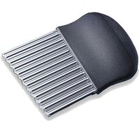 Unyqoos® : coupe-légumes ergonomique avec lame ondulée – acier inoxydable de qualité alimentaire, manche ergonomique, lavable au lave-vaisselle, idéal pour des découpes créatives et décoratives