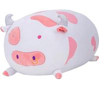 Unyqoos® Coussin en peluche vache – Peluche et coussin rembourré en Élasthanne super doux, avec rembourrage en coton, dimensions : 40 x 27 x 21 cm, à partir de 3 ans
