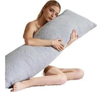 Unyqoos® Coussin ergonomique pour le corps, idéal pour les personnes dormant sur le côté – Coussin en mousse à mémoire de forme pour tout le corps, coussin de grossesse et d'allaitement, couleur gris,