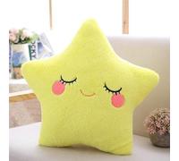Unyqoos® Coussin peluche étoile – coussin en peluche bleu, 40 x 45 cm, 100% coton, doux et moelleux, idéal comme jouet, coussin décoratif pour enfants, chambre à coucher, ou comme cadeau