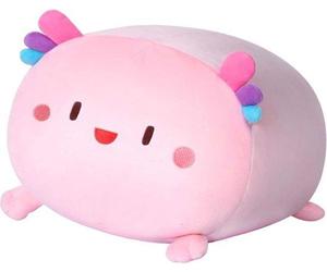 Unyqoos® Coussin peluche salamandre – tissu en Élasthanne ultra-doux, rembourrage en coton, dimensions 39 x 22,5 x 6,5 cm, coussin de couchage en peluche pour enfants et adultes