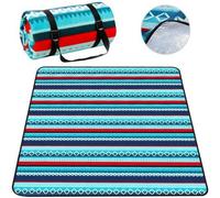 Unyqoos® : couverture de pique-nique étanche et pliable, 200 x 200 cm – couverture d'extérieur avec fond imperméable, bandoulière, lavable, idéale pour les parcs, les plages et le camping
