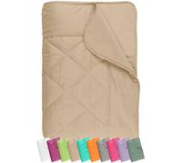 Unyqoos® Couverture d'été légère et respirante, 135 x 200 cm – Microfibre, 100% polyester, rembourrage d'environ 270 g, couleur moka, e Öko-Tex Standard 100