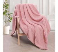 Unyqoos® Couverture en flanelle douce et chaude, 130 x 170 cm – idéale pour le salon ou le canapé, disponible en rose, polyvalente pour créer une ambiance chaleureuse
