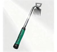 Unyqoos® : désherbeur à 6 dents, avec une lame en acier de type lame de scie et un manche en plastique antidérapant – robuste, idéal pour l'entretien du jardin et de la pelouse