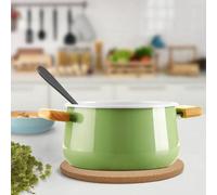 Unyqoos® : Dessous de verre ronds résistants à la chaleur, fabriqués à partir de matériaux naturels – diamètre 21,6 cm, épaisseur 1 cm, lot de 4, pour protéger vos casseroles et poêles
