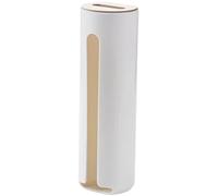 Unyqoos® : Distributeur mural pour lingettes – récipient semi-transparent avec couvercle en bois, fixation par ventouse, pour une utilisation facile dans la salle de bain