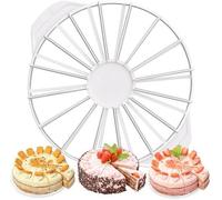 Unyqoos® : Diviseur de gâteau rond réglable, fabriqué en plastique de qualité alimentaire. Permet de découper le gâteau en 14 ou 16 parts égales. Lavable au lave-vaisselle. Compact, idéal pour les gât