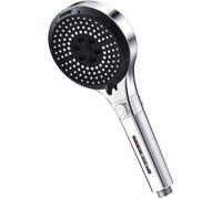 Unyqoos® : Douche économique en eau – 6 types de jets, filtre à calcaire avec perles minérales, injection d'air haute pression, buse en silicone anti-calcaire, pommeau de douche pluie de 120 mm pour t