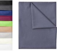 Unyqoos® : Drap plat en lin classique, 100% coton. Drap sans élastique, disponible en 3 tailles et dans de nombreuses couleurs, dimensions : 150 x 250 cm