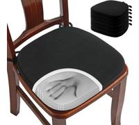 Unyqoos® Ensemble (6 coussins) : Coussins de siège en forme de U, 40 cm – 100% mousse à mémoire de forme, base en silicone antidérapante, housse en jacquard amovible, sangles de fixation