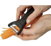 Unyqoos® : Éplucheur de légumes 2-en-1 avec râpe à julienne, en acier inoxydable et plastique, ergonomique, lavable au lave-vaisselle