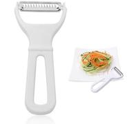 Unyqoos® : Éplucheur de légumes polyvalent avec spiraleuse intégrée – Forme en Y, en plastique et avec une lame en acier inoxydable japonais, poignée antidérapante, idéal pour les "zoodles" et les jul