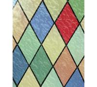 Unyqoos® Film adhésif pour fenêtres, effet vitrail coloré – autocollant, multicolore, 45 x 200 cm