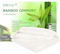 Unyqoos® iSleep Bamboo Comfort – Couverture d'été en bambou, 200x200 cm, couverture légère pour lit double avec une garniture 100% en bambou (environ 200 g/m²), housse 100% en satin de coton, niveau d
