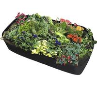Unyqoos® Jardinière rectangulaire en feutre, 90 x 180 x 40 cm – Grand bac de plantation pliable, idéal pour l'intérieur et l'extérieur, parfait pour les herbes aromatiques, les légumes et les fleurs