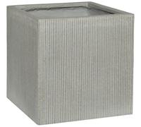 Unyqoos® : Jardinière rectangulaire gris clair, fabriquée à la main, dimensions 40x40x40 cm. Design moderne et épuré, résistante aux intempéries, aux UV et au gel, pour une utilisation intérieure et e