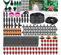 Unyqoos® : Kit d'irrigation et de refroidissement de 340 pièces – 55 m + 15 m de tuyaux résistants aux UV, système d'irrigation goutte à goutte réglable, économie d'eau allant jusqu'à 85 %