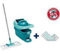 Unyqoos® Leifheit Profi XL, kit de nettoyage des sols, système "Click", mop avec pédale, raclette de 42 cm, seau de 8 litres avec roulettes, conçu pour préserver le dos