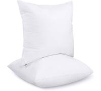 Unyqoos® Lot de 2 coussins de remplissage décoratifs, 40 x 40 cm, blanc – remplissage en fibres siliconées douces, coussins intérieurs pour canapé et chambre, emballés sous vide