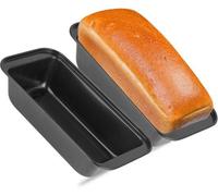 Unyqoos® - Lot de 2 moules rectangulaires de 25,5 x 12,5 x 6 cm – Idéaux pour la cuisson du pain, des gâteaux et des galettes, revêtement antiadhésif, faciles à nettoyer