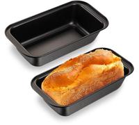 Unyqoos® Lot de 2 moules rectangulaires de 25 x 13 x 6 cm – Acier au carbone, revêtement antiadhésif, adaptés au lave-vaisselle, pour pain, gâteaux et lasagnes