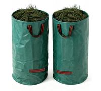 Unyqoos® : Lot de 2 sacs réutilisables pour déchets de jardin, 120 litres, tissu PP de 150 gm, 4 poignées de transport, coutures renforcées