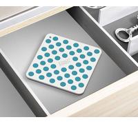 Unyqoos® Lot de 2 sous-verres en silicone bleu et blanc – tapis de protection résistants à la chaleur pour casseroles et poêles, jusqu'à 220 °C, avec protection contre les rayures, lavables au lave-va