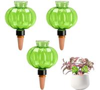 Unyqoos® Lot de 3 boules d'arrosage automatiques – boules décoratives pour l'arrosage des plantes, 500 ml, en PP avec embout en terre cuite respirante, transparentes