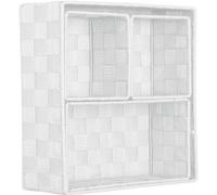 Unyqoos® : Lot de 4 boîtes de rangement tressées avec cadre métallique, en polypropylène, dimensions : 28×28×10 / 26×13×9 / 2×13×13×9 cm, empilables – idéales pour la cuisine, la salle de bain, le sal