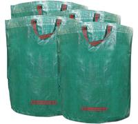 Unyqoos® : Lot de 4 sacs pliables pour feuilles, 272 litres par sac – autoportants avec anneau de stabilité, tissu PP laminé, 4 poignées de transport, pour déchets de jardin