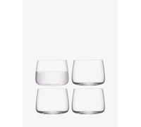 Unyqoos® : Lot de 4 verres en verre (360 ml) – verres transparents pour le vin, l'eau et les cocktails, adaptés au lave-vaisselle