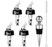 Unyqoos® : Lot de 4 verseurs pour bouteilles (2 t 4 cl) – Plastique et acier inoxydable, universel, pour un dosage précis des boissons