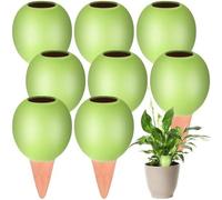 Unyqoos® : Lot de 8 boules d'arrosage automatiques en terre cuite – Arrosage pour plantes d'intérieur et de balcon, libération lente de l'eau jusqu'à 3 jours