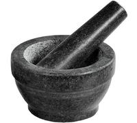 Unyqoos® : Mortier et pilon en granit – un mortier de cuisine robuste pour broyer facilement les herbes fraîches, les épices et préparer du pesto