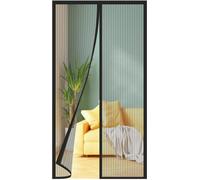 Unyqoos® Moustiquaire magnétique 95 x 200 cm – Protection contre les insectes pour les portes de balcon, de cave et de terrasse, sans perçage, avec bande adhésive, aimants silencieux