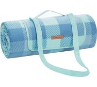 Unyqoos® - Nappe de pique-nique 200 x 200 cm – imperméable, pliable et transportable, pour 4 à 6 personnes, surface en polaire avec support en aluminium, inclut 4 piquets, couleur verte