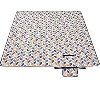 Unyqoos® - Nappe de pique-nique 200x200 cm - imperméable et pliable, motif de feuilles colorées, surface en polyester doux avec support en aluminium, pour 4 à 6 personnes