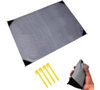 Unyqoos® : Nappe de pique-nique portable – imperméable et résistante au sable, 1,4 x 2 m, pliable et ultra-légère, inclut une sacoche de transport et 4 piquets, lavable, idéale pour la plage et le par