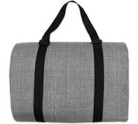 Unyqoos® - Nappe de pique-nique XXL, 200 x 200 cm - imperméable et anti-sable, 95%.polyacrylique/5% polyester, pliable avec poignée de transport, idéale pour le camping et la plage, couleur anthracite