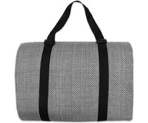 Unyqoos® - Nappe de pique-nique XXL, 200 x 200 cm - imperméable et anti-sable, 95%.polyacrylique/5% polyester, pliable avec poignée de transport, idéale pour le camping et la plage, couleur anthracite